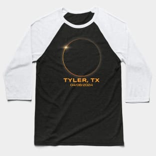 Total Solar Eclipse 2024 Tyler Texas Path Of Totality Baseball T-Shirt